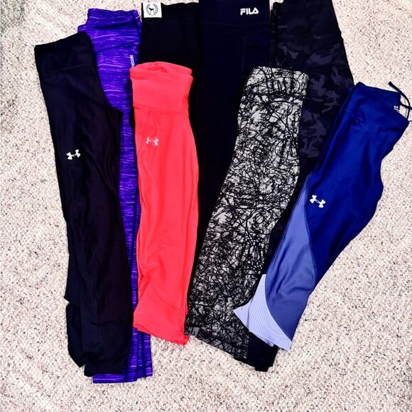 Under Armour, Fila, Pink, and Reebok Leggings Bundle Size Small Great Condition - Picture 8 of 8